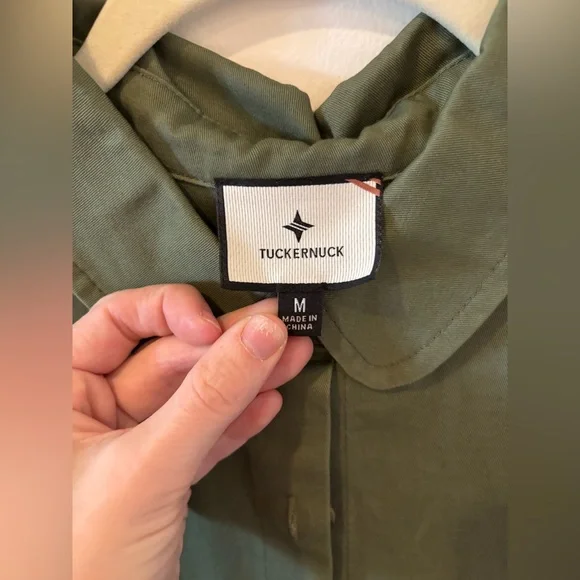 Tuckernuck Jade Green Stretch Twill Hayes Dress Medium NWOT - Picture 5 of 7